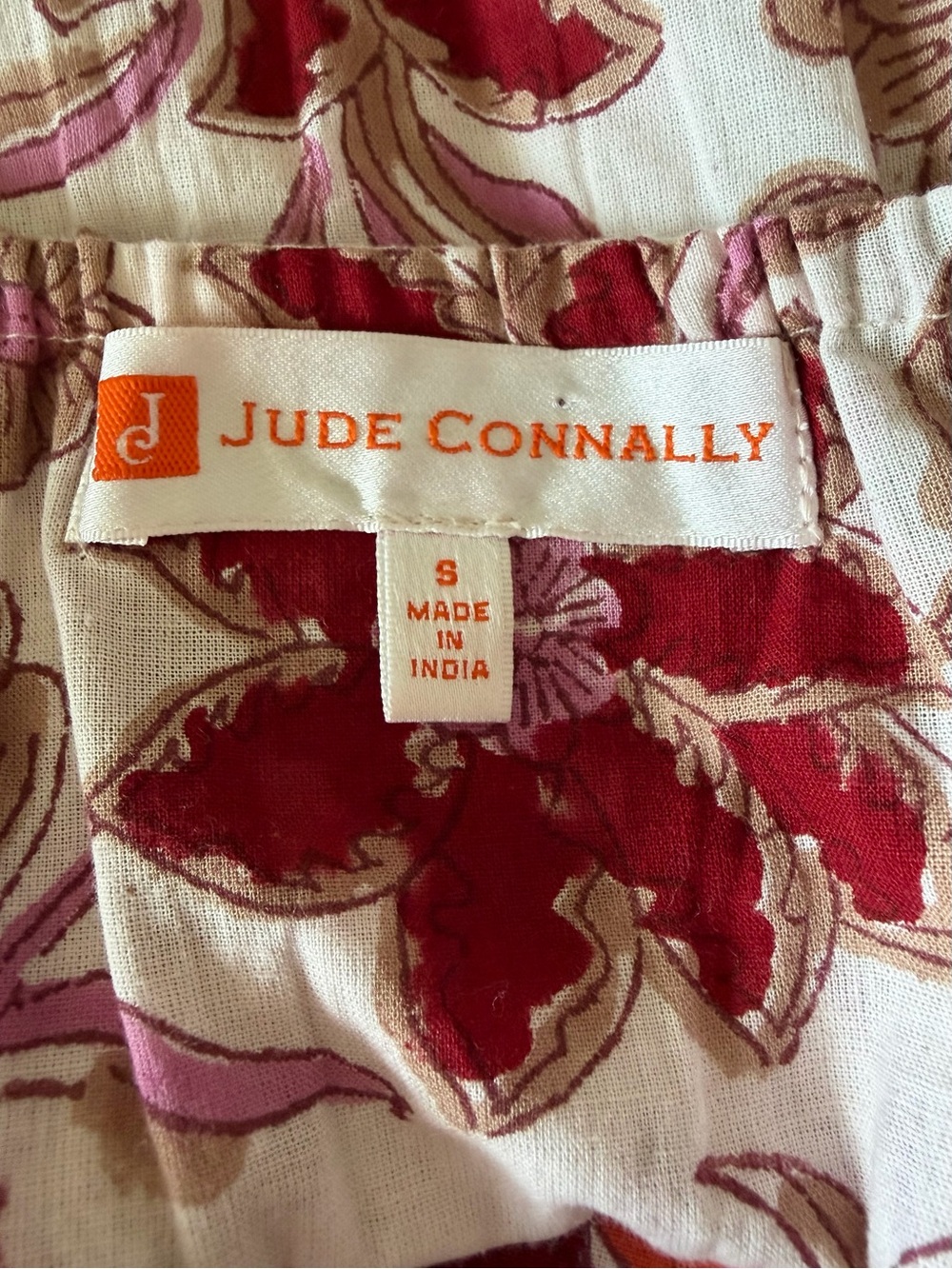 Jude Connally Anita Maxi Dress Sz 12 Pink and Red Floral Print - Picture 9 of 10